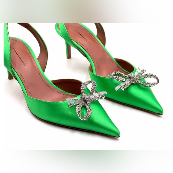 AMINA MUADDI LEATHER HEELS main image 8